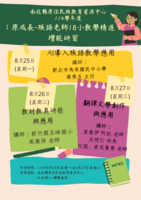 114學年度計畫3-3「原成長-族語教師18小時教學精進」增能研習(114.08.25-27)圖片